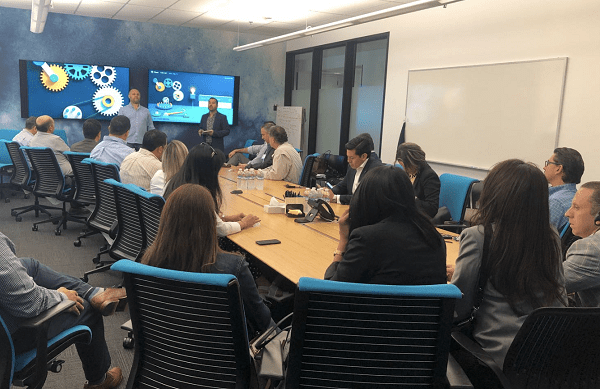Executives from insurer BMI Ecuador learn about Google's innovative corporate culture.