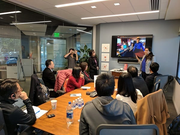 Executives from Tetra Pak's China office listen in to a presentation at SVIC as part of their immersion program in Silicon Valley.