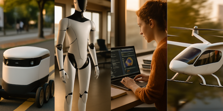 Robotics, AI, coding, and future mobility in a single frame.